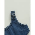 thumbnail image 5 of Coduop Baby Girl Suspender Jumpsuit Casual Sleeveless Denim Rompers Shorts Summer Clothes for Newborn Toddler Streetwear, 5 of 7