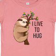 thumbnail image 4 of Inktastic I Live to Hug Cute Sloth on a Branch Boys or Girls Baby T-Shirt, 4 of 5