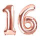 thumbnail image 1 of Globos de Números Enyeopd 40" Oro Rosado para Fiestas, 1 of 6