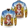 thumbnail image 3 of Vintage Cavalier King Charles Spaniel Hello Mother's Day Summer Sunflower Field All Over Print 3D Baseball Jacket Dog Lover Gifts Bomber Jacket Softball - 12005, 3 of 6