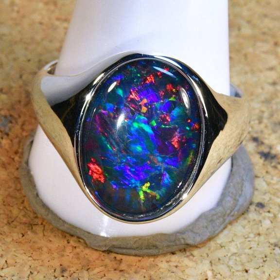 Black opal, black fire opal ring, engagement ring, opal ring, opal jewelry, opal, natural opalhandmade ring