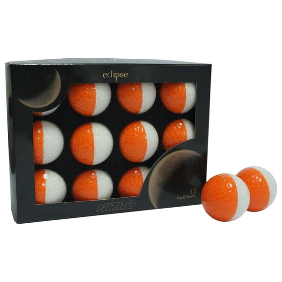 Nitro Golf Eclipse Golf Balls, Assorted Colors, 12 Pack