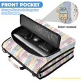 thumbnail image 6 of Zipper Binder with Shoulder Strap 2 inch 3 Ring Waterproof File Folder Organizer Bag 500 Sheet Pastel Cartoon Ice Cream Pattern, 6 of 8