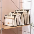 thumbnail image 5 of Handbag Storage Handbag Organizer Dust Cover Bag Transparent Anti-dust Purse Storage Bag for Hanging Closet with Zipper and Handle, 5 of 6