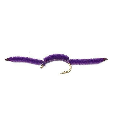 - Feeder Creek San Juan Worm Purple Fly Fishing Trout Flies Size 12,14,16,18 (3 of Each Size)