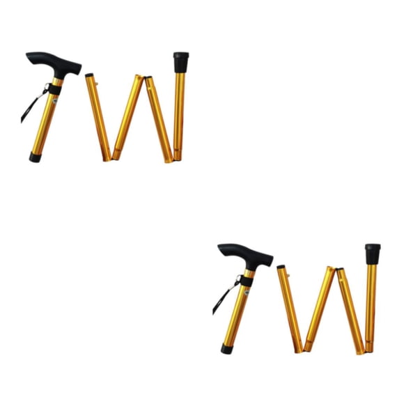 Qarigey Muletas Bastones plegables de 4 secciones Accesorios de senderismo a prueba de golpes Bastón de escalada portátil Bastones de sendero Type3 NO3