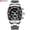 White shell black, variant on Men's quartz six-pin calendar steel belt business men's watch