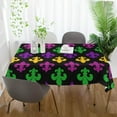 thumbnail image 6 of Coolnut Mardi Gras Rectangle Tablecloth Spill-Proof Polyester Table Cloth Table Cover for Kitchen Dining Picnic Holiday Party Decoration, 54"x72", 6 of 7