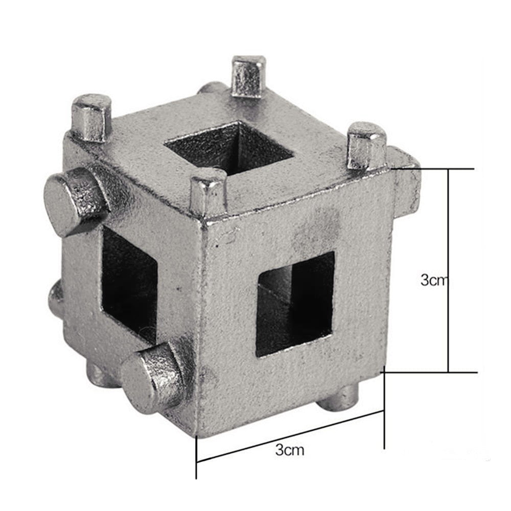 2 Pack 3/8" Disc Brake Piston Caliper Wind Back Cube Tool