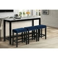 thumbnail image 2 of New Classic Furniture Celeste 4-Piece Faux Marble & Wood Bar Set in Blue, 2 of 11