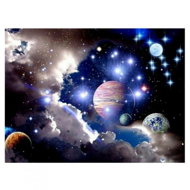 Keenso DIY Painting, Crystal Embroidery Kit, Wall Decor For Release Stress Gift Handcraft Art
