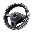 thumbnail image 4 of Bingfone Anchor Black Tartan Plaid Steering Wheel Cover - Universal 15 Inches Car Steering Wheel Covers Grip Auto Internal Accessories, 4 of 7