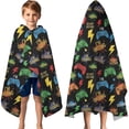 thumbnail image 3 of Colorful Controllers Games Words Black Pattern Hooded Bath Towel，60"x35" for Ages 3 To 12 Kids, Quick Dry Lightweight Soft Microfiber Hood Beach Towel Cover Up for Kids, 3 of 7