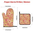 thumbnail image 2 of Cauagu Yellow Flowers Print Oven Mitts and Pot Holders 4 pcs Set,Extra Thicken Long Kitchen Oven Glove Potholders BBQ Gloves-Oven Mitts and Pot Holders(11 Inch), 2 of 6