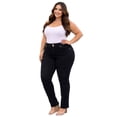 thumbnail image 2 of Jack David Plus Size Women's Stretch Premium Denim Black/Blue Jeans Skinny Pants 39469MS, 2 of 7