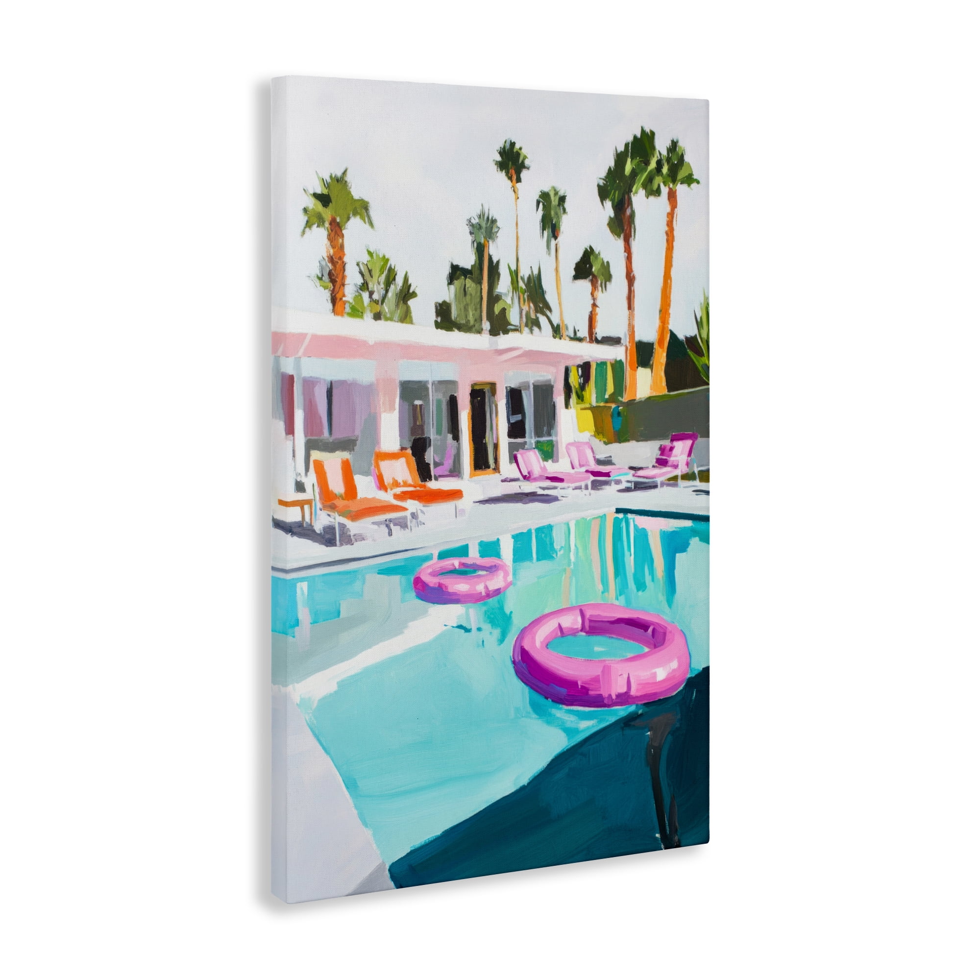 Stupell Industries Palm Springs Poolside Impression Canvas Wall Art, design by Sisi and Seb