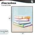 thumbnail image 4 of Stupell Industries Glam Pastel Reader's Book Stack Gray Framed Giclee Art, 11 x 14, by The Prints Vibe, 4 of 8