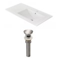 thumbnail image 1 of American Imaginations 59-in. W 1 Hole Ceramic Top Set In White Color - Overflow Drain Incl. AI-23840, 1 of 7