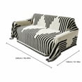 thumbnail image 2 of Bohemian Sofa Cover for 3 Seater Sectional, L Shaped Couch Slipcover Non-Slip Pet Friendly Soft Chenille Furniture Protector Washable Geometric Black White 51x94 Inch, 2 of 7