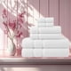 thumbnail image 4 of Juego de 6 Toallas de Microfibra Suaves y Absorbentes Blanco Cuerpo, Manos y Facial | Kyuden Home KYUDEN HOME Broderie, 4 of 4