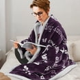thumbnail image 5 of Inspirational Gifts for Women Reversible Sherpa Fleece Healing Thoughts Throw Blanket Soft & Warm Get Well Soon Cancer Gifts for Women with Inspirational Positive, Mom Gifts (50"x60", Purple), 5 of 6