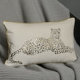 thumbnail image 3 of JWH Gold Foil Print Pure Cotton Leopard Pillow Cover Cream 12x20inch for Modern Glam Living Room Bedroom Decoration, 3 of 12