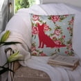 thumbnail image 3 of Caroline's Treasures BB1071-RS-BU-PW1414 Cat Shabby Chic Blue Roses Decorative Pillow Large Multicolor, 3 of 4