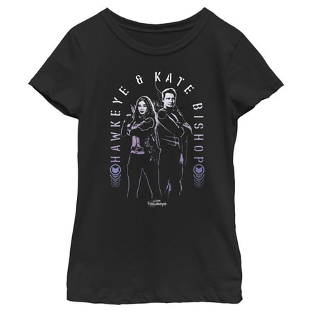 Girl s Marvel Hawkeye Kate Bishop and Hawkeye Graphic Tee Black Large