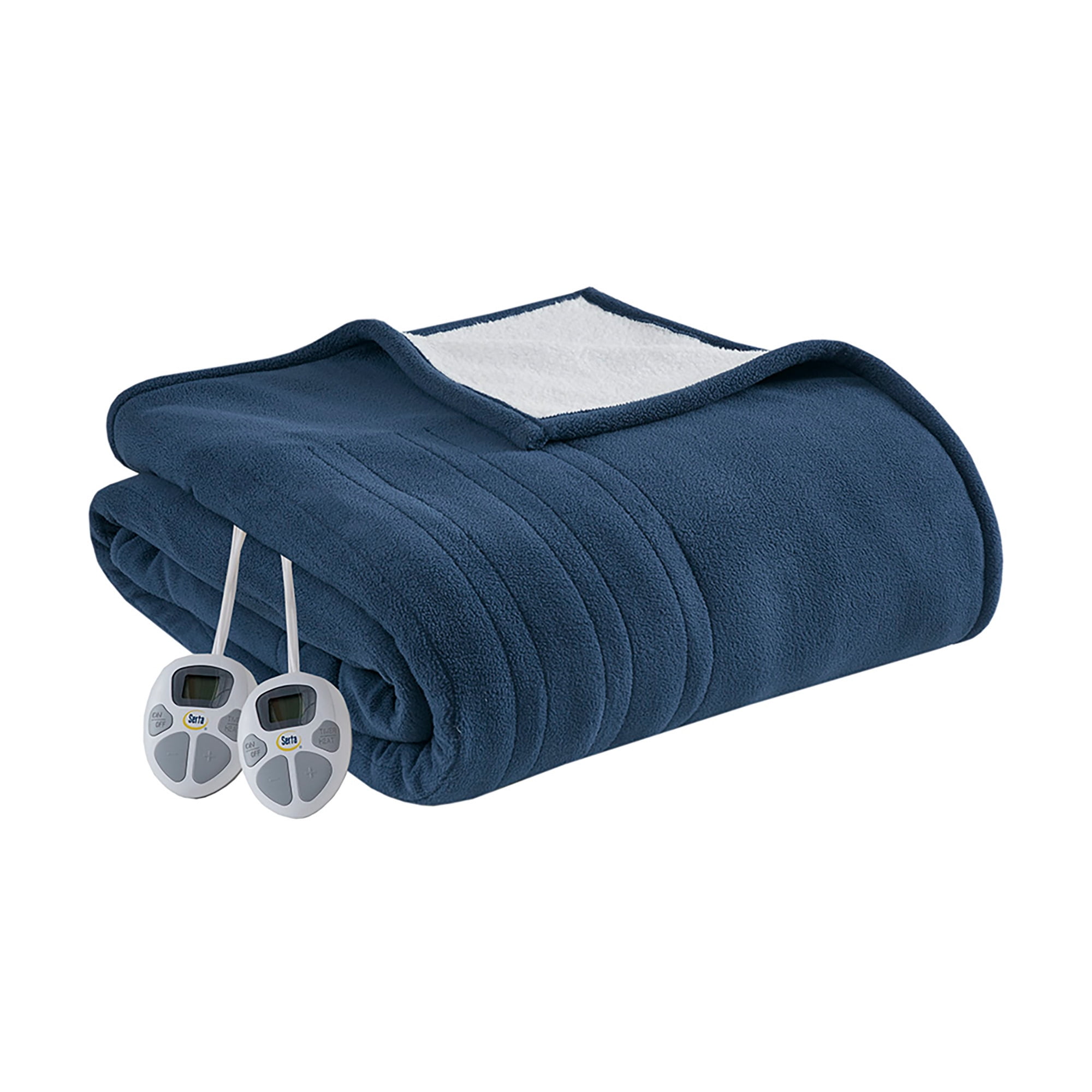 Serta Polyester and Cotton Fleece to Sherpa Heated Blanket ST54-0100