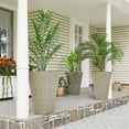 thumbnail image 2 of Outsunny 28" Tall Plastic Planters, Set of 3 Garden Flower Pots, Mixed Grey, 2 of 10