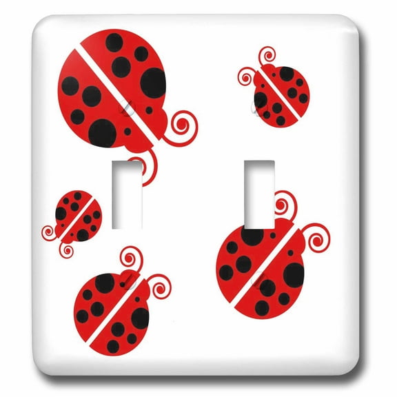 3dRose, Mess of Ladybugs, double toggle switch