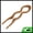 Brown, variant on Unique Bargains U-shaped Hair Pin 4.72"x0.98" 1 Pc Yellow