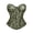 Green, variant on Krdevn Women's Strapless Floral Lace Corset, Boned Sweetheart Bustier, Breathable Waist Cincher Tummy Control Shapewear Top,White