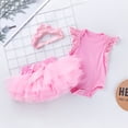 thumbnail image 5 of 1 juego de mono y falda de tul para bebé niña, diadema, ropa de verano, 5 of 5
