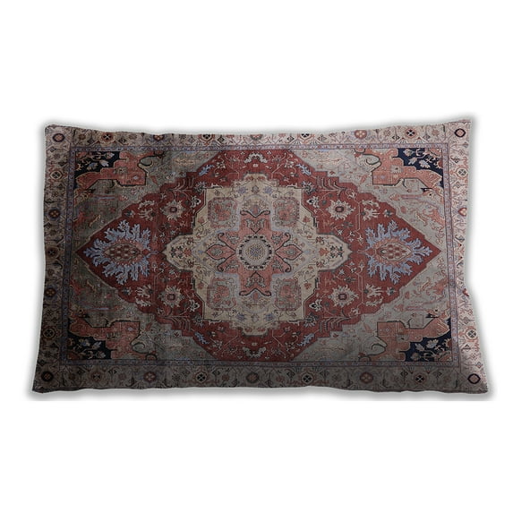 Ahgly Company Indoor Rectangular Mid-Century Modern Lumbar Throw Pillow, 13 inch by 19 inch