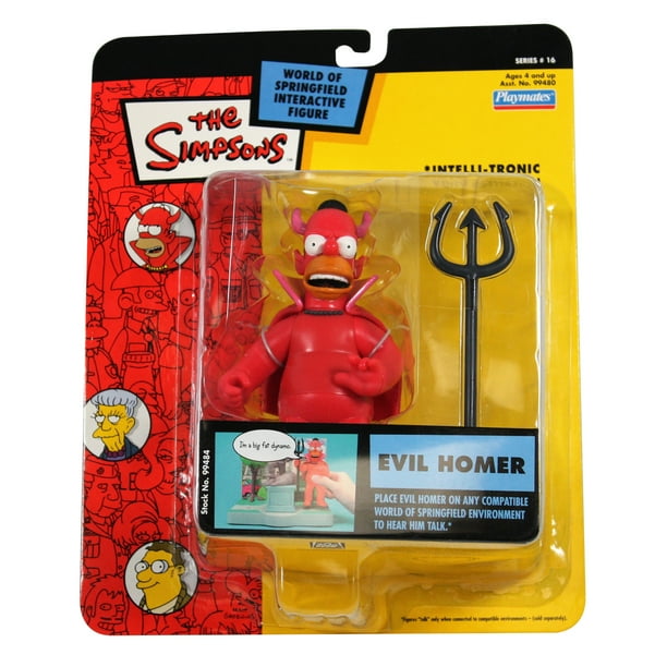 The Simpsons Evil Devil Homer Action Figure Series 16 Playmates 2004