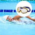 thumbnail image 3 of Yuarrent Gafas de natación con correa elástica, gafas de silicona, lentes HD impermeables, gafas portátiles, gafas de natación para competición Deportes acuáticos Amarillo Púrpura Yuarrent OD023496-06, 3 of 6