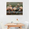 thumbnail image 3 of JRXY  Canvas Print Wall Art Vibrant Pink Flamingos Safari Jungle Nature Wilderness Photography Realism Modern Art Decorative Multicolor Rustic Animals Cozy/Calm for Bedroom picture 3, 3 of 5
