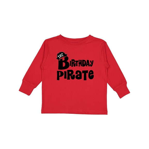 Inktastic Birthday Pirate Party Boys Long Sleeve Toddler T-Shirt