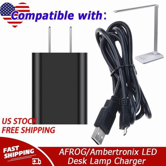 Led Desk lamp Charger,USB Power Adapter Compatible with AFROG/Ambertronix LED Desk Lamp