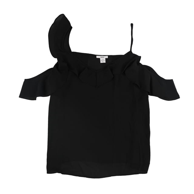 Blusa asimétrica bar III con hombros descubiertos para mujer negro extragrande