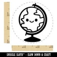 thumbnail image 2 of Kawaii Globe Earth Teacher School Self-Inking Rubber Stamp Ink Stamper - Green Ink - Small 3/4 Inch, 2 of 7