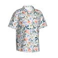 thumbnail image 2 of Daiia Watercolor Wildflowers 1 Hawaiian Shirt for Men Gentle Cotton Regular Short Sleeve Casual-Large, 2 of 9