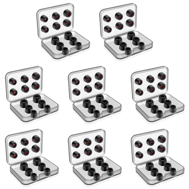 Comply Foam Tips Fundas compactas y ligeras para auriculares ( ) Negro Rojo