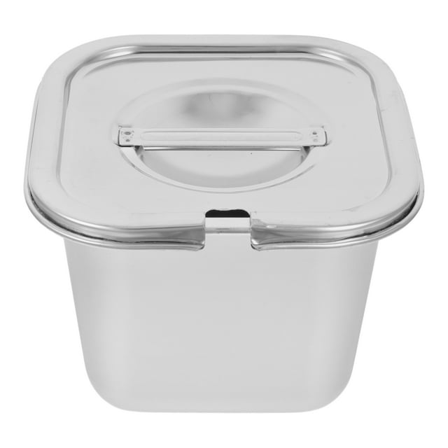 Contenedor de acero inoxidable para helado, congelador, almacenamiento de alimentos, contenedor para helado casero con tapa