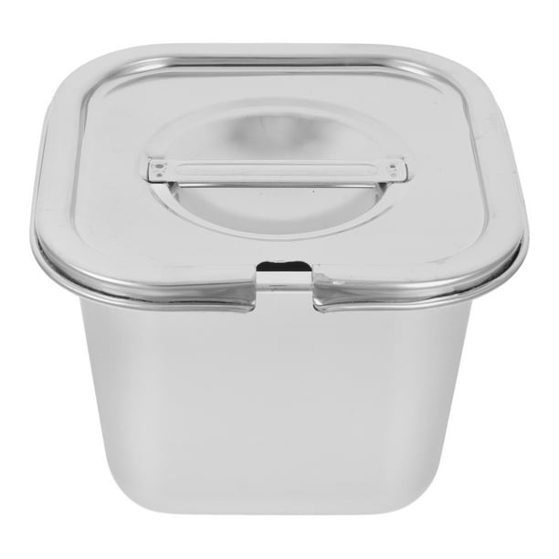 Contenedor de helado de acero inoxidable, contenedor de almacenamiento de alimentos para congelador, contenedor de almacenamiento de helado casero con tapa