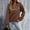Coffee, variant on Elvqul Shirts for Women Solid Round Neck Sweatshirts Pullover Plus Size Long Sleeve Soft Womens Tops
