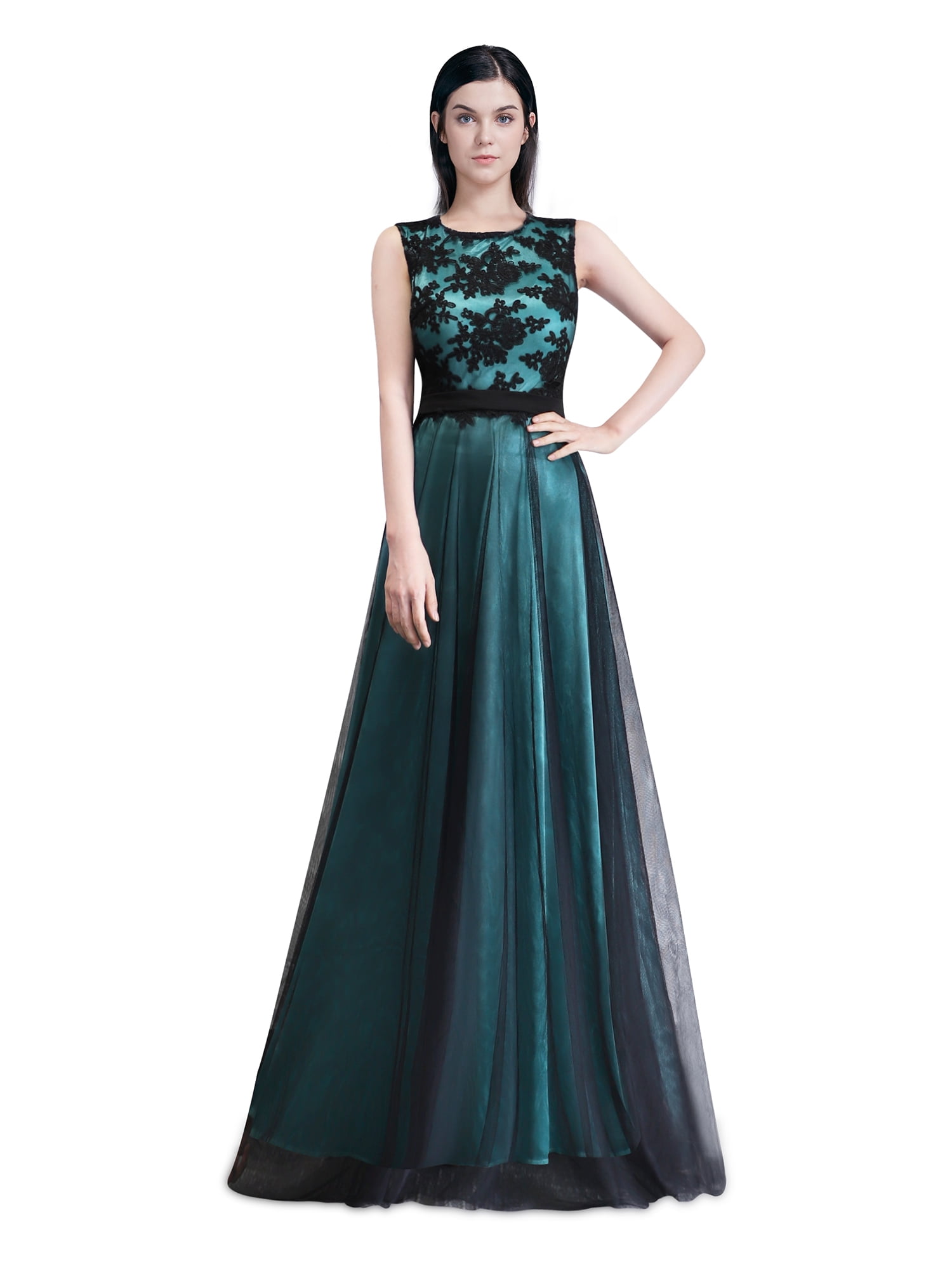 Ever-Pretty Women Long Mesh Maxi Evening Dress Burgundy Celebrity Gowns 07545 