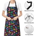 thumbnail image 6 of Lsque Colorful Excavator Waterproof Apron Chef Aprons for Men Heavy Duty Chemical Work Apron Extra Long Grilling Aprons with Adjustable Bib Apron, 6 of 9