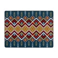 thumbnail image 3 of DouZhe Vintage Ethnic Floral Traditional Pattern Area Rugs Non-Slip Machine Washable Floor Mat, Style Carpet Doormat, 63x48 inches, 3 of 6